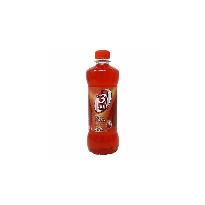 Aceite rojo lustra muebles 3 en 1 Bote de 480 mL