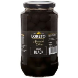 Aceituna Negra con hueso Loreto 935g Fco