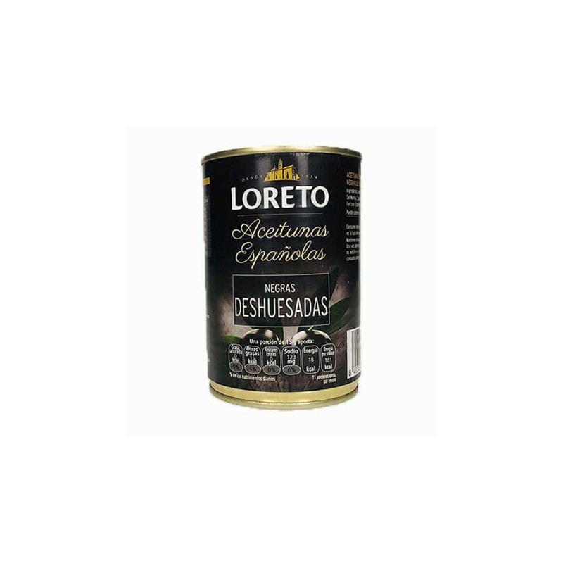 Aceituna Negra Deshuesada Loreto 430 g Frasco