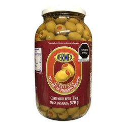 Aceituna verde rellena con pimiento Loreto 935 g Frasco