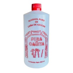 Alcohol Pura Cañita 800 ml Etilico (grado alimenticio)