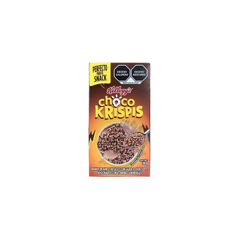 Cereal ChocoKrispis individual Kelloggs 50 cajitas de 38g (IEPS inc)CK