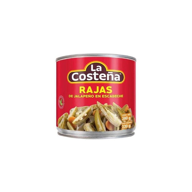 Chiles Rajas Costeña Lata de 380 g
