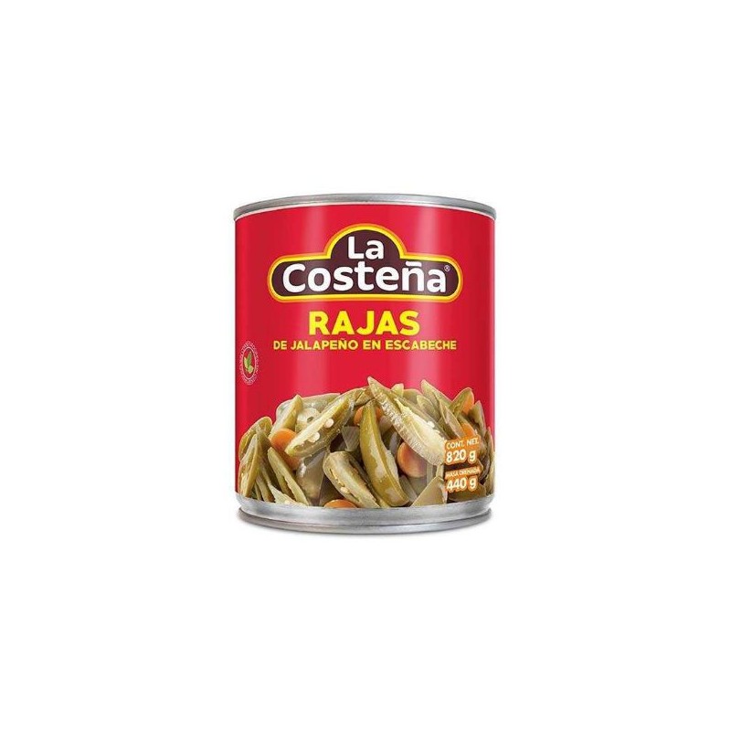 Chiles Rajas La Costeña 12 latas de 820 g
