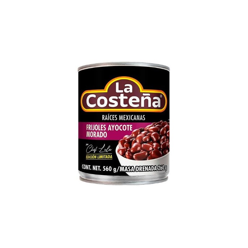 Frijol Ayocote Morado Costeña 12 de 560g Lata