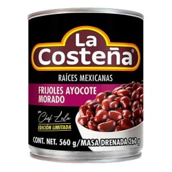 Frijol Ayocote Morado Costeña 12 de 560g Lata