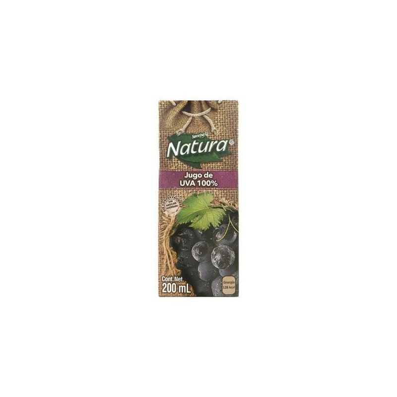 Jugo 100% Uva Natura Minibrick 40 de 200 mL