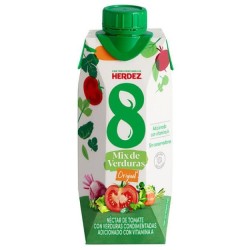 Jugo V8 Mix de Verduras Herdez 24 de 330 mL Tetra