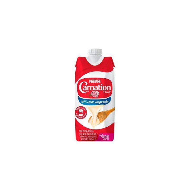 Leche Evaporada Clavel Carton 360g