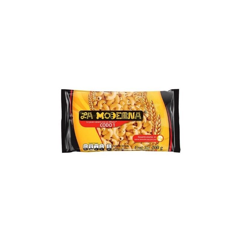 Pasta Codo No. 1 Moderna 20 de 200 g