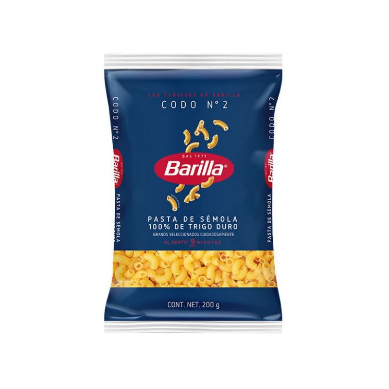 Pasta Codo No. 2 Barilla 40 de 200 g