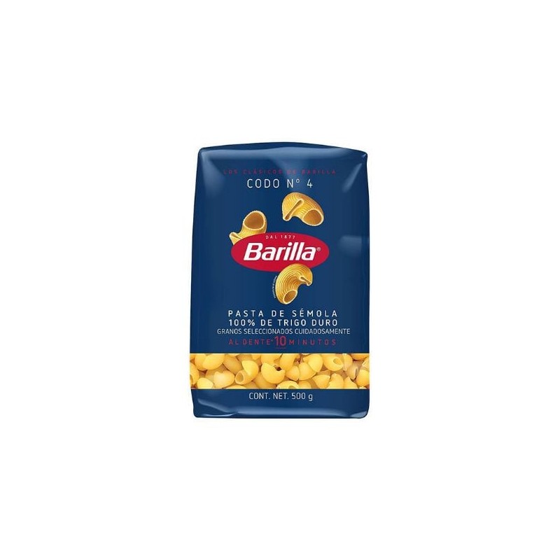 Pasta Codo No. 4 Barilla 12 de 500 g
