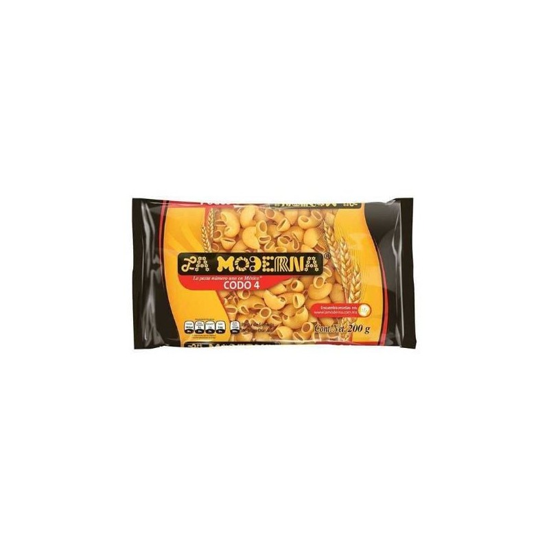 Pasta Codo No. 4 Moderna 20 de 200 g