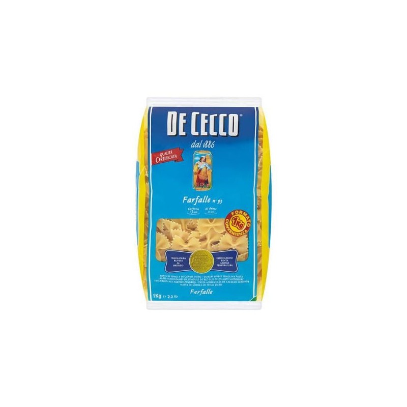 Pasta Farfalle Cecco 12/454 g (Moño Grande)