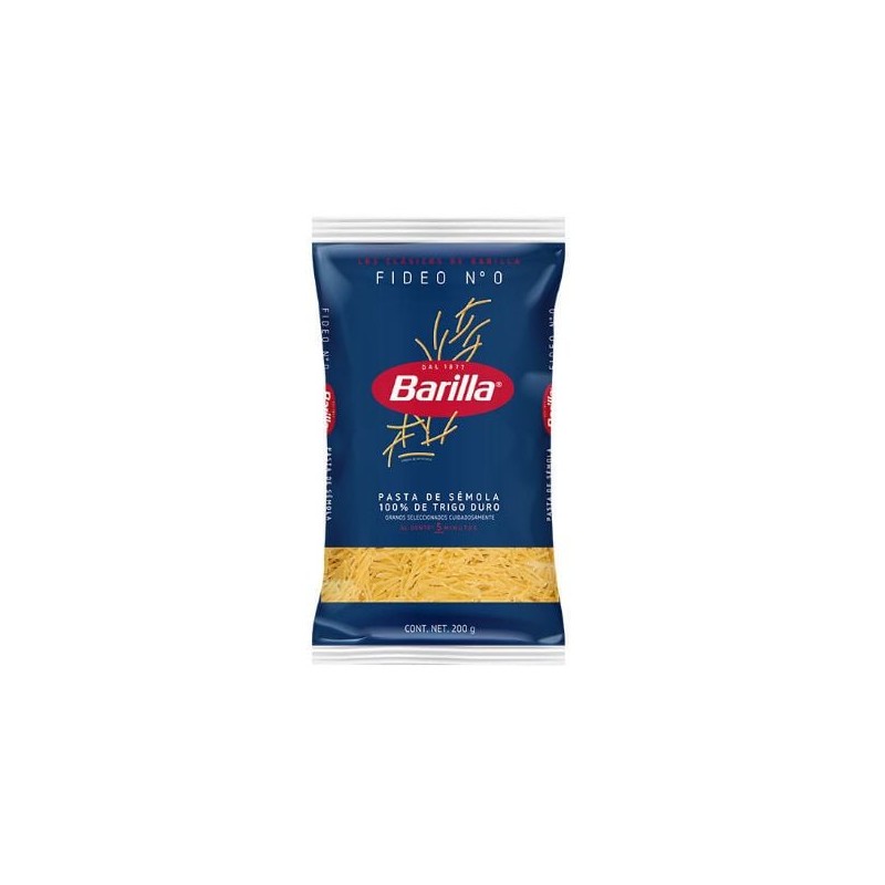 Pasta Fideo No. 0 Barilla 40 de 200 g