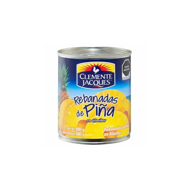 Piña Rebanada Lata 800g Clemente Jacques