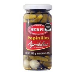 Pepinillos Enteros Agridulces Serpis Fc. 330 g