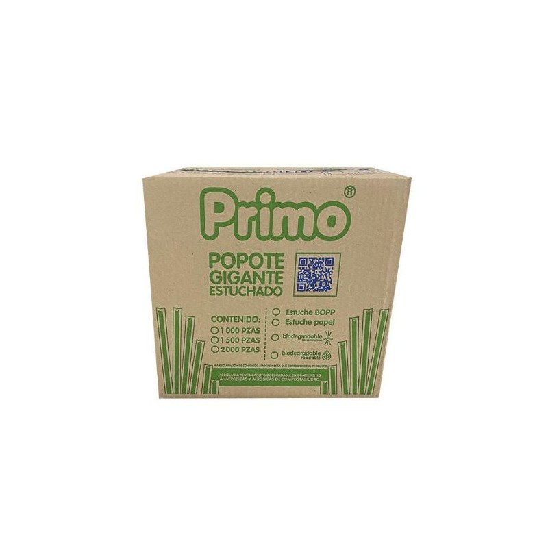 Popote 21cm. Trasp Flex Estuch 2000 Pz  PRIMO