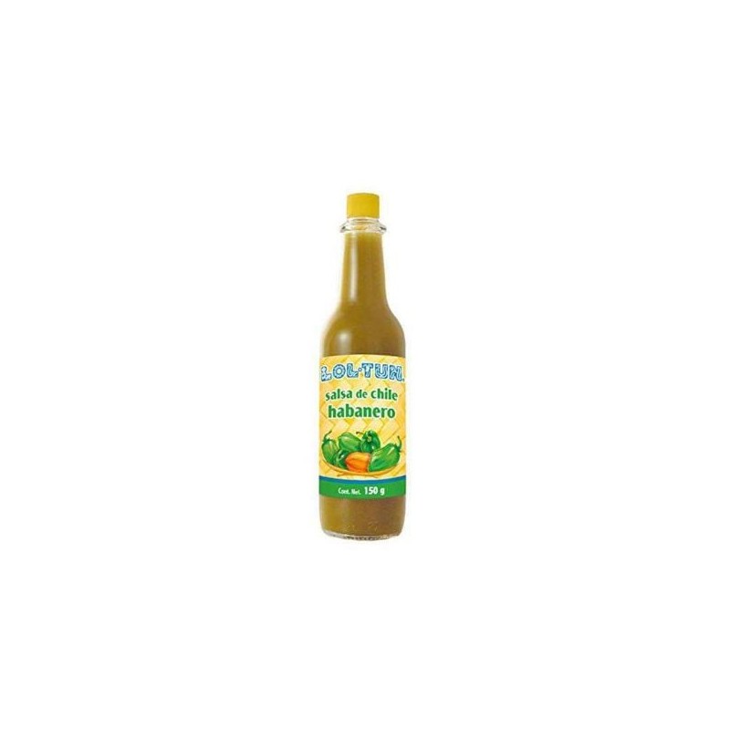 Salsa de Habanero Verde Lol tun Frasco 150 mL