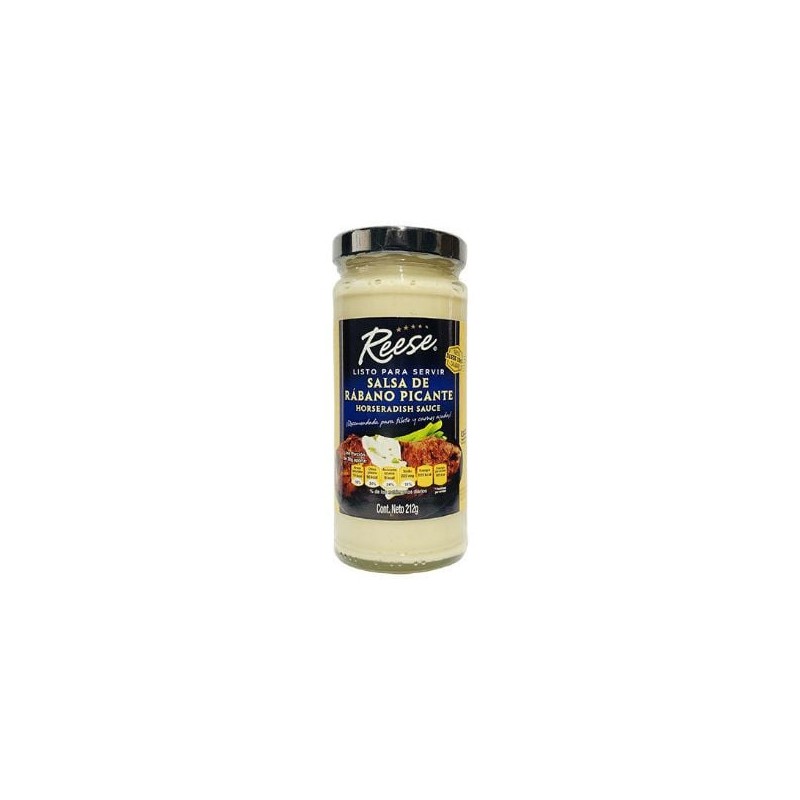 Salsa Horseradish REESE Frasco 212 g  (Rabano Picante/Raiz Fuerte)