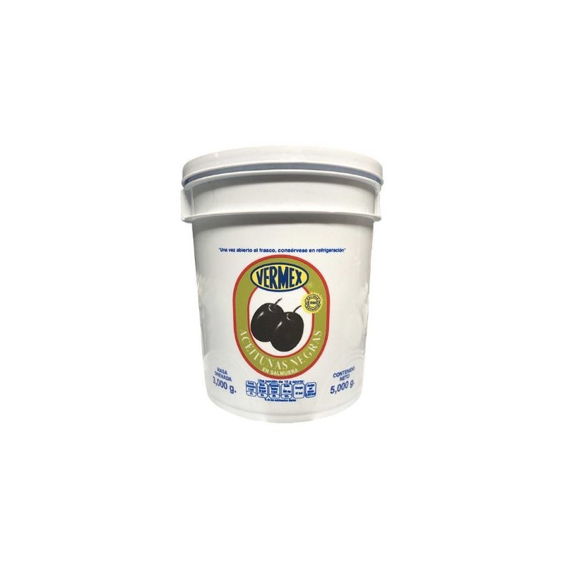 Aceituna negra con hueso Vermex Cubeta de 5 Kg