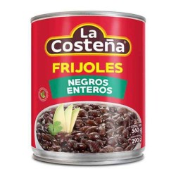 Frijol negro entero La Costeña 12 latas de 560 g