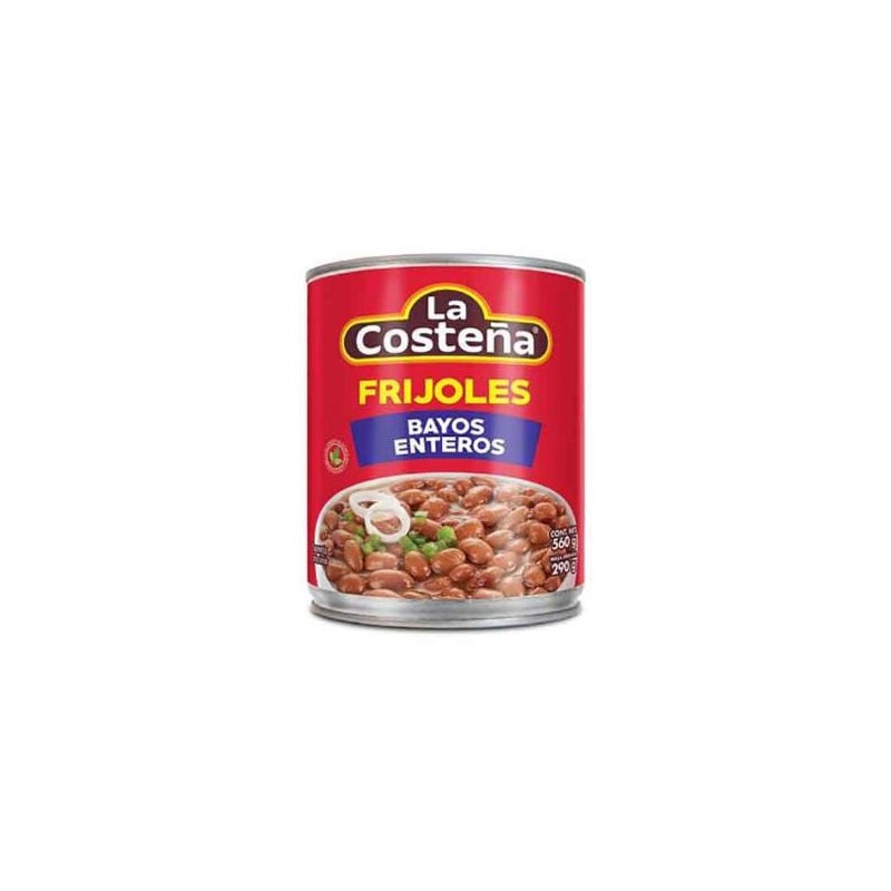 Frijol bayo entero La Costeña 12 latas de 560 g
