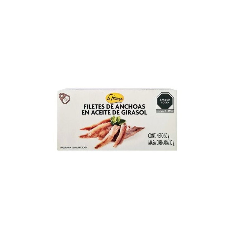 Filetes de Anchoas Pelazza 50 g en aceite de Girasol caja verde