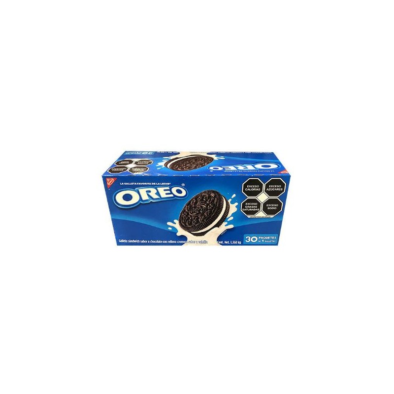 Galleta Oreo 6 cajas de 378gr c/u (IEPS INC) 54 paquetes de 4 galletas servibar