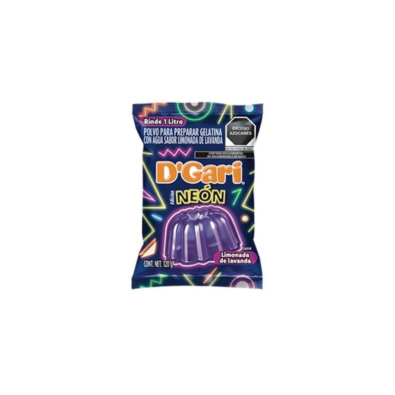 REMATE Gelatina Neon Limonada  de Lavanda  DGari de120 gr color Morado