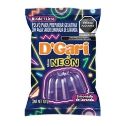 REMATE Gelatina Neon Limonada  de Lavanda  DGari de120 gr color Morado